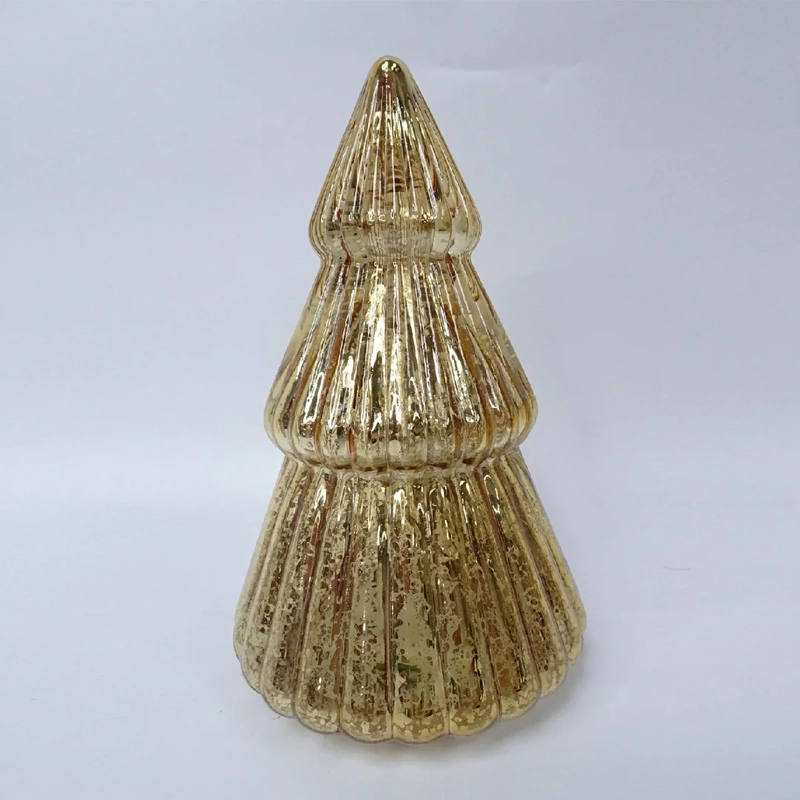 ADORNO NAVIDEÑO RIPLEY HOME ÁRBOL VIDRIO CON LUZ DORADO - 3