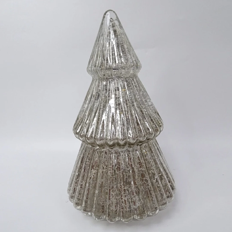 ADORNO NAVIDEÑO RIPLEY HOME ÁRBOL VIDRIO CHAMP CON LUZ - 3