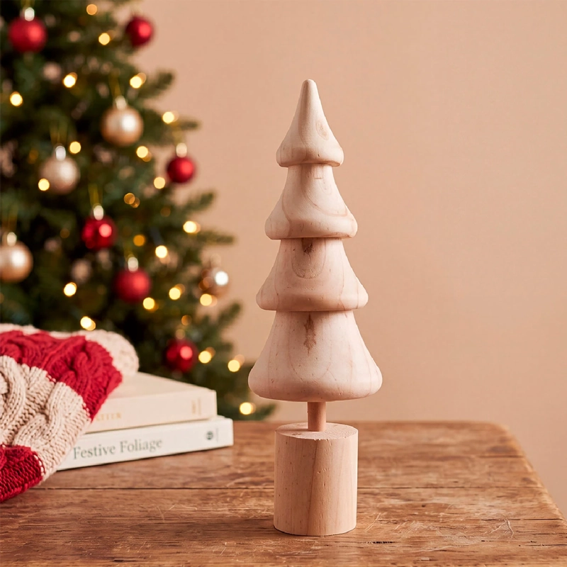 ADORNO NAVIDEÑO RIPLEY HOME NORDIC XMAS ÁRBOL MADERA - 1