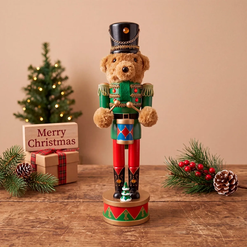 ADORNO NAVIDEÑO RIPLEY HOME TEDDY CASCANUEZ OSO 35 CM - 1