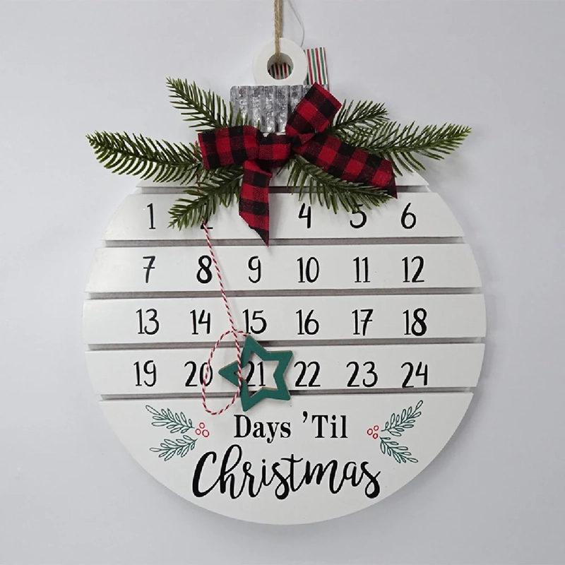 ADORNO NAVIDEÑO RIPLEY HOME TRADITIONAL XMAS CALENDARIO DE ADVIENTO BLANCO - 2