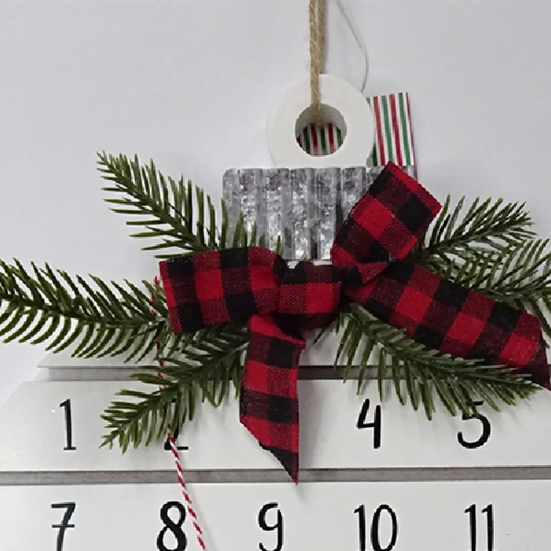 ADORNO NAVIDEÑO RIPLEY HOME TRADITIONAL XMAS CALENDARIO DE ADVIENTO BLANCO - 3
