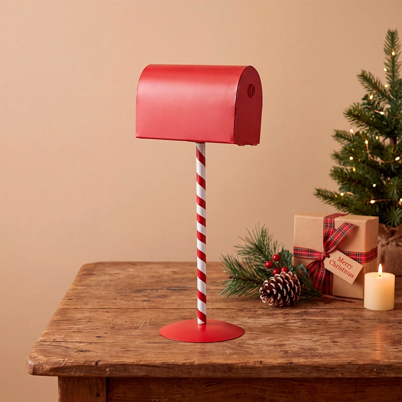 ADORNO NAVIDEÑO RIPLEY HOME TRADITIONAL XMAS BUZÓN PALO CANDY 38 CM - 1