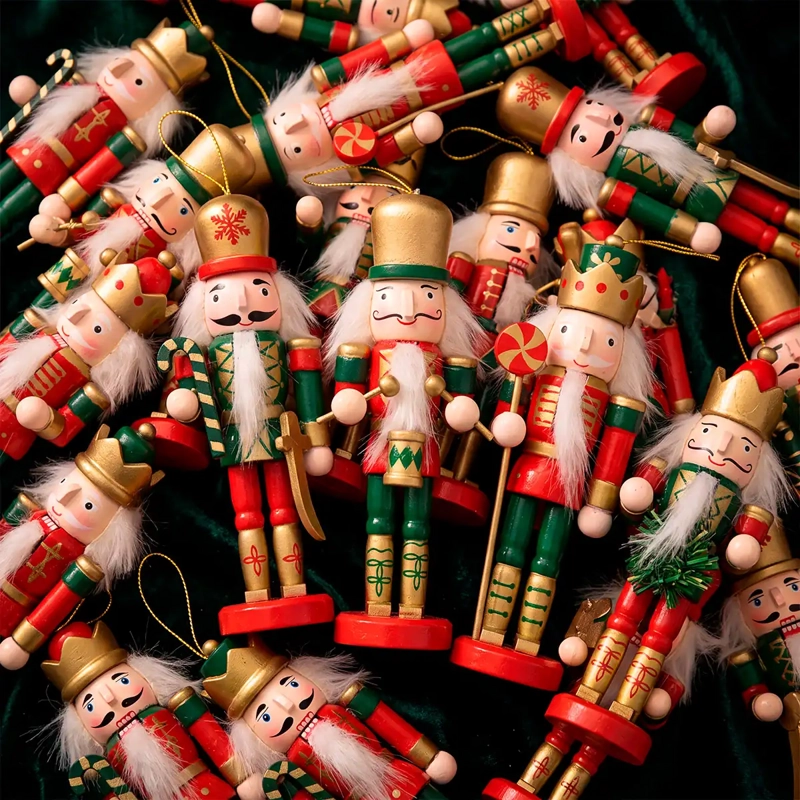 ADORNO NAVIDEÑO RIPLEY HOME TRADITIONAL XMAS SET X5 CASCANUECES 12 CM - 1