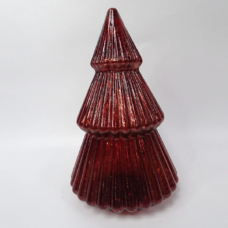 ADORNO NAVIDEÑO RIPLEY HOME WINE ROSE ÁRBOL VIDRIO BURGUNDY - 2