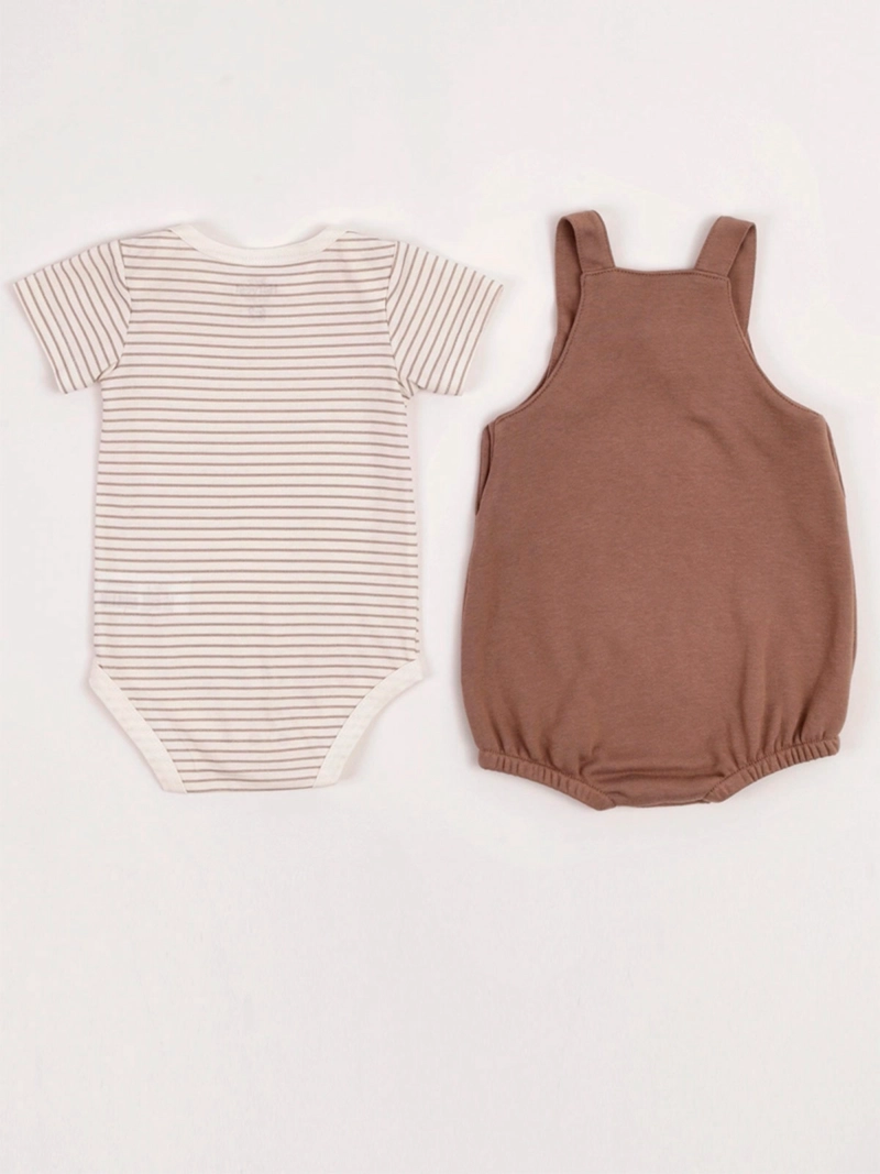 CONJUNTO JARDINERA + BODY NIÑO BABY HARVEST ALGODÓN  - 2