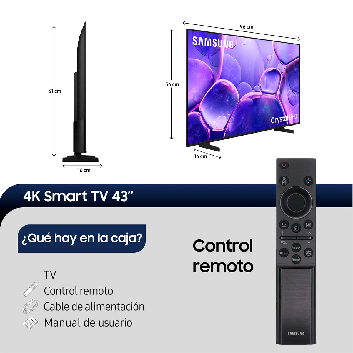 SMART TV SAMSUNG LED 4K UHD 43” CRYSTAL UN43U8000FGXZS - 3