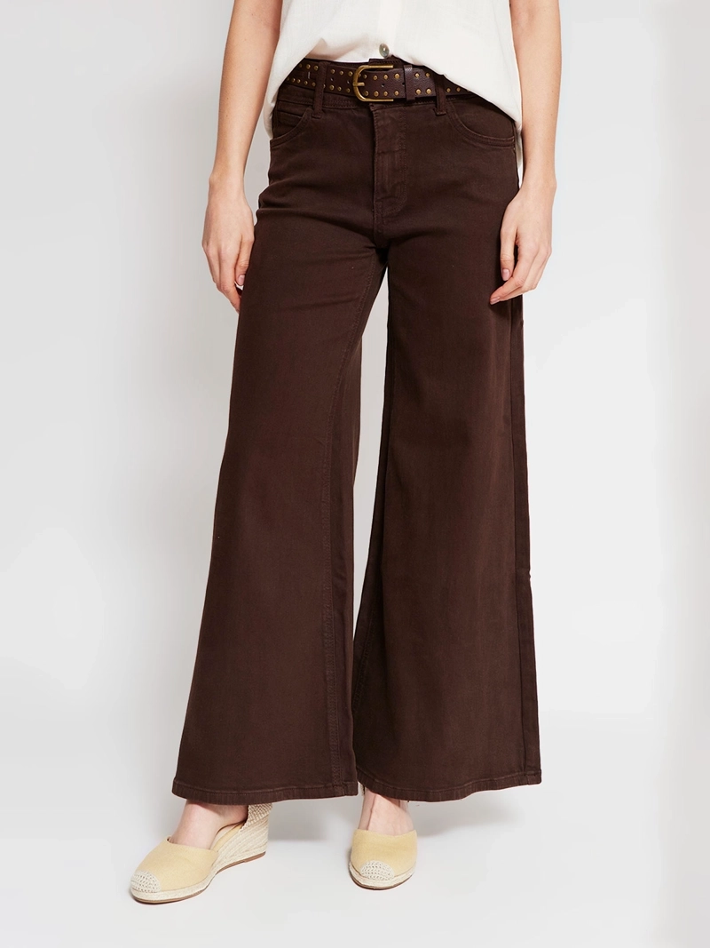 PANTALÓN MUJER TATIENNE ALGODÓN WIDE LEG CINTURÓN - 2