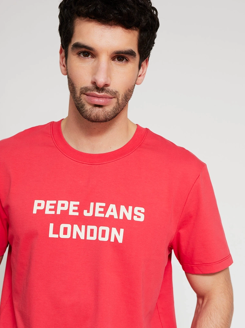 POLERA HOMBRE PEPE JEANS ALGODÓN CUELLO REDONDO MANGA CORTA ESTAMPADA - 3