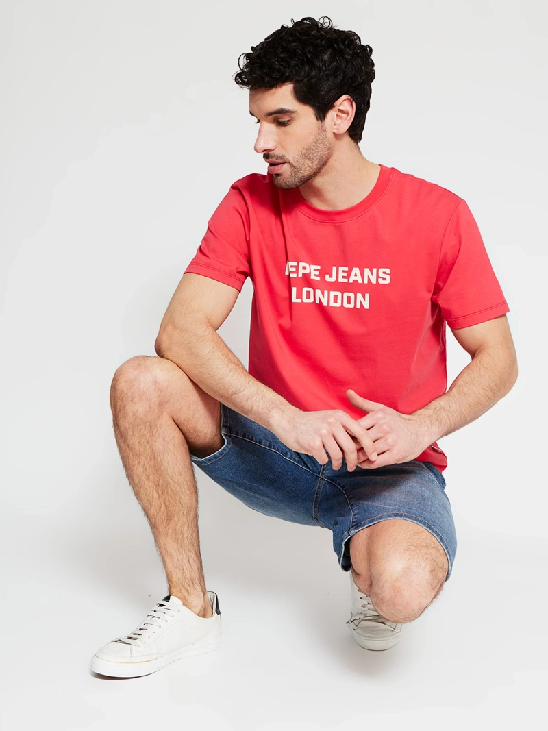 POLERA HOMBRE PEPE JEANS ALGODÓN CUELLO REDONDO MANGA CORTA ESTAMPADA - 4