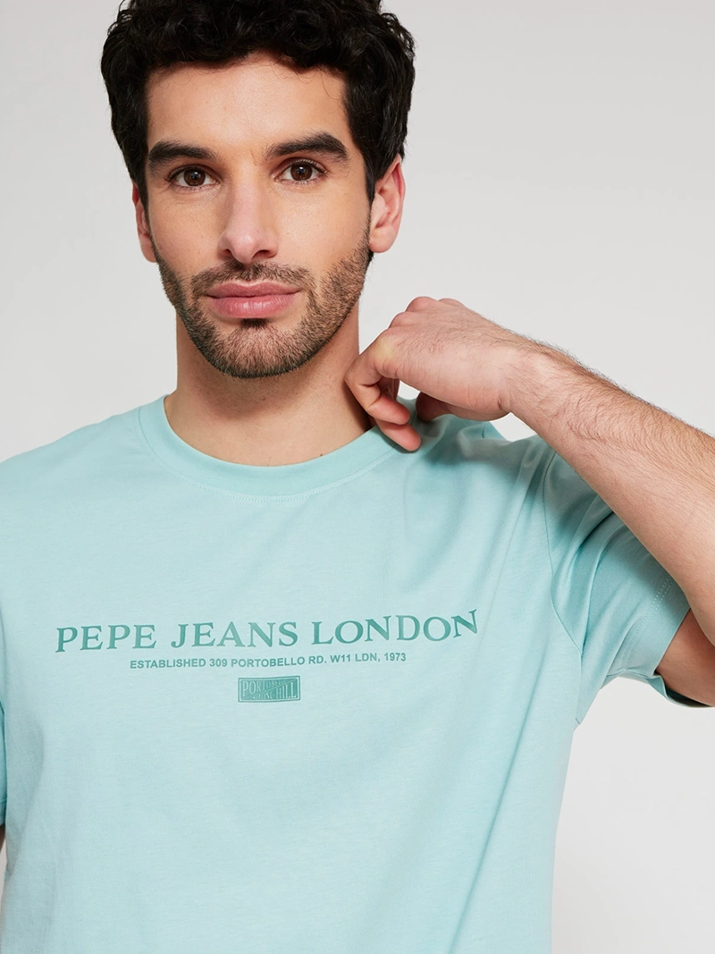 POLERA HOMBRE PEPE JEANS ALGODÓN CUELLO REDONDO MANGA CORTA ESTAMPADA - 3