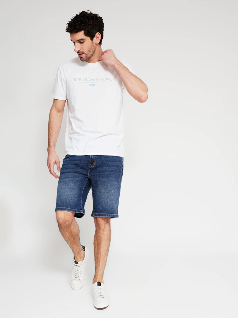 POLERA HOMBRE PEPE JEANS ALGODÓN CUELLO REDONDO MANGA CORTA ESTAMPADA - 4
