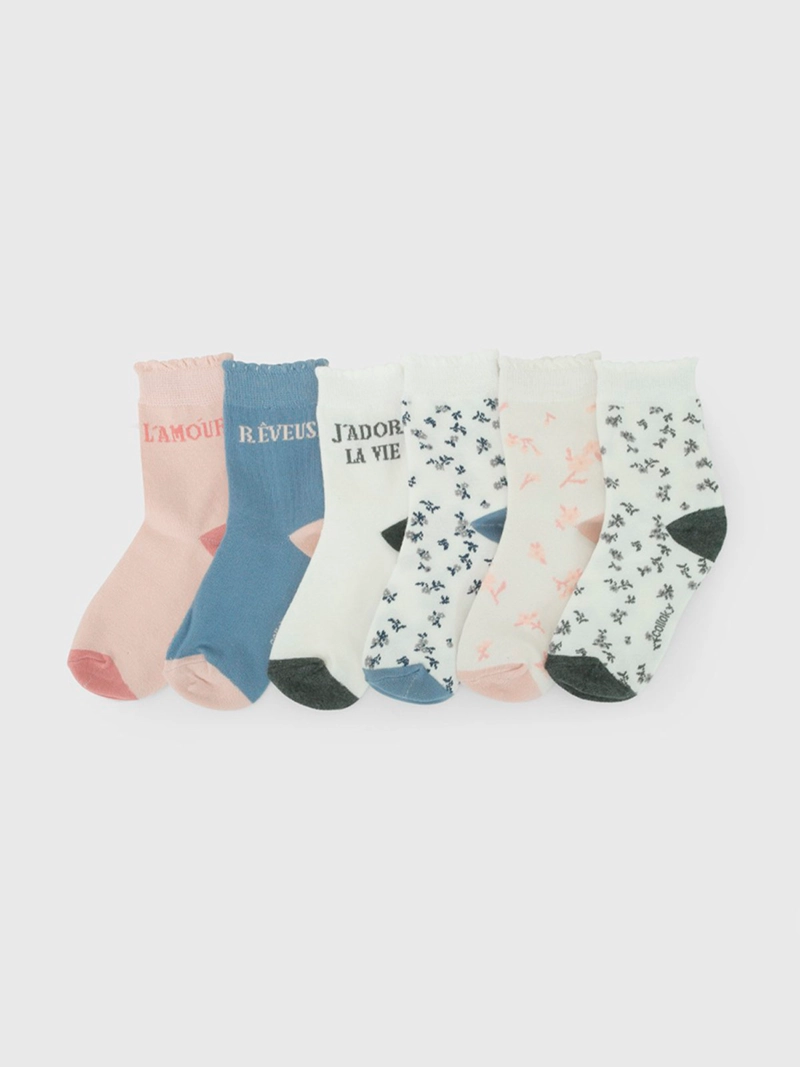 PACK X6 CALCETINES NIÑA COLLOKY - 1