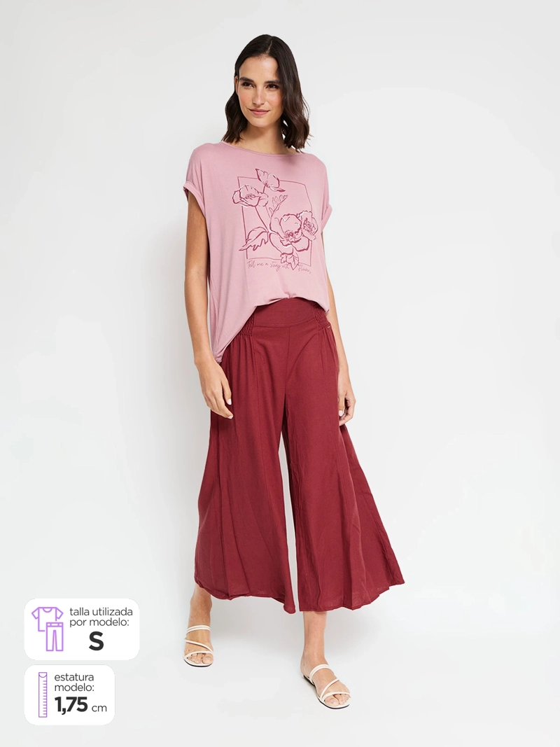 PANTALÓN MUJER AZIZ LINO REGULAR