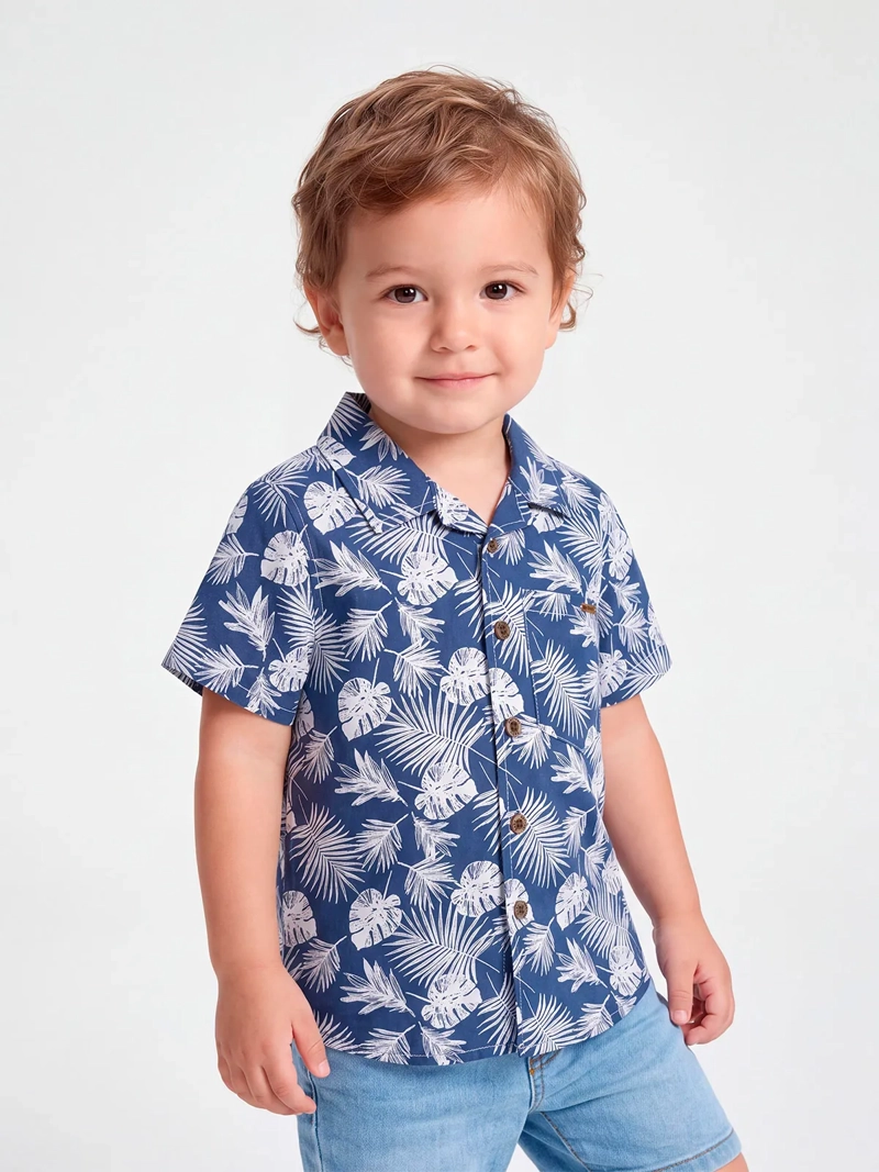 CAMISA NIÑO BABY HARVEST MANGA CORTA GUAYABERA