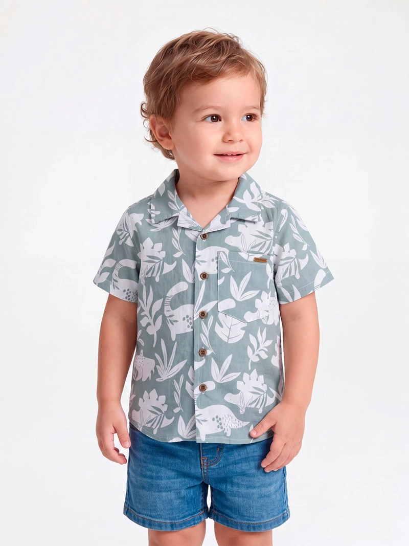 CAMISA NIÑO BABY HARVEST MANGA CORTA GUAYABERA
