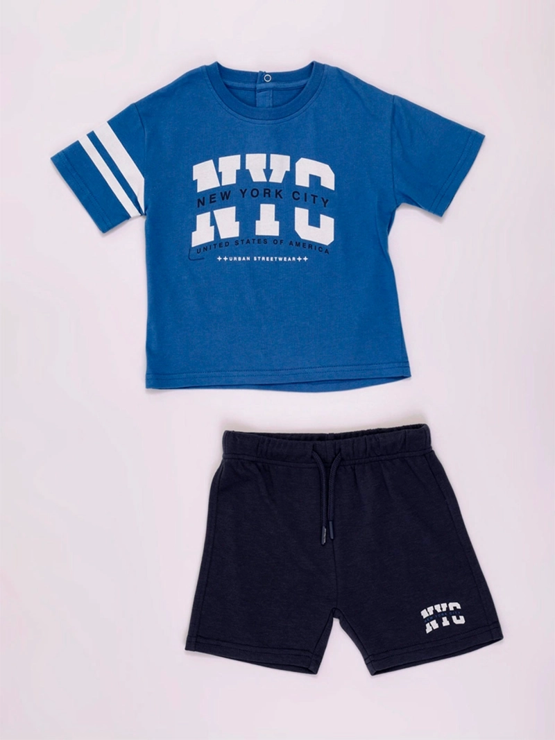 CONJUNTO NIÑO BABY HARVEST POLERA Y SHORT ALGODÓN - 3