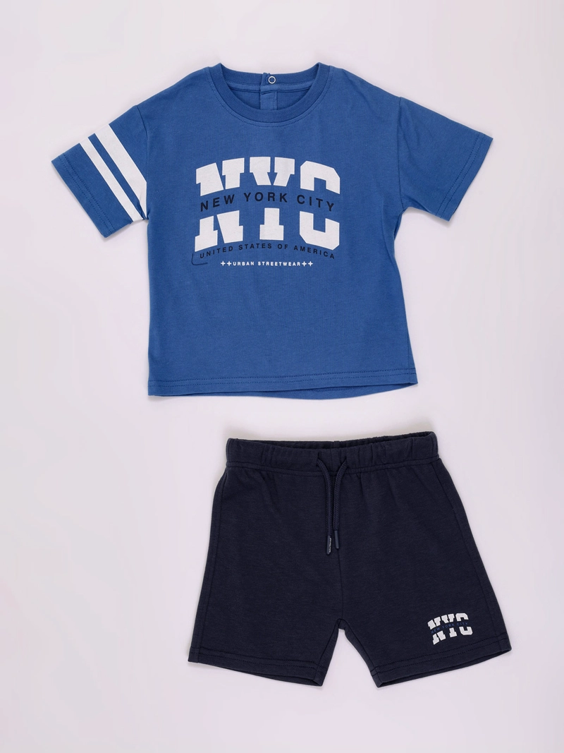 CONJUNTO NIÑO BABY HARVEST POLERA Y SHORT ALGODÓN