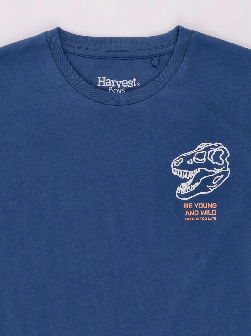 POLERA NIÑO HARVEST MANGA CORTA ALGODÓN PRINT ESPALDA - 3
