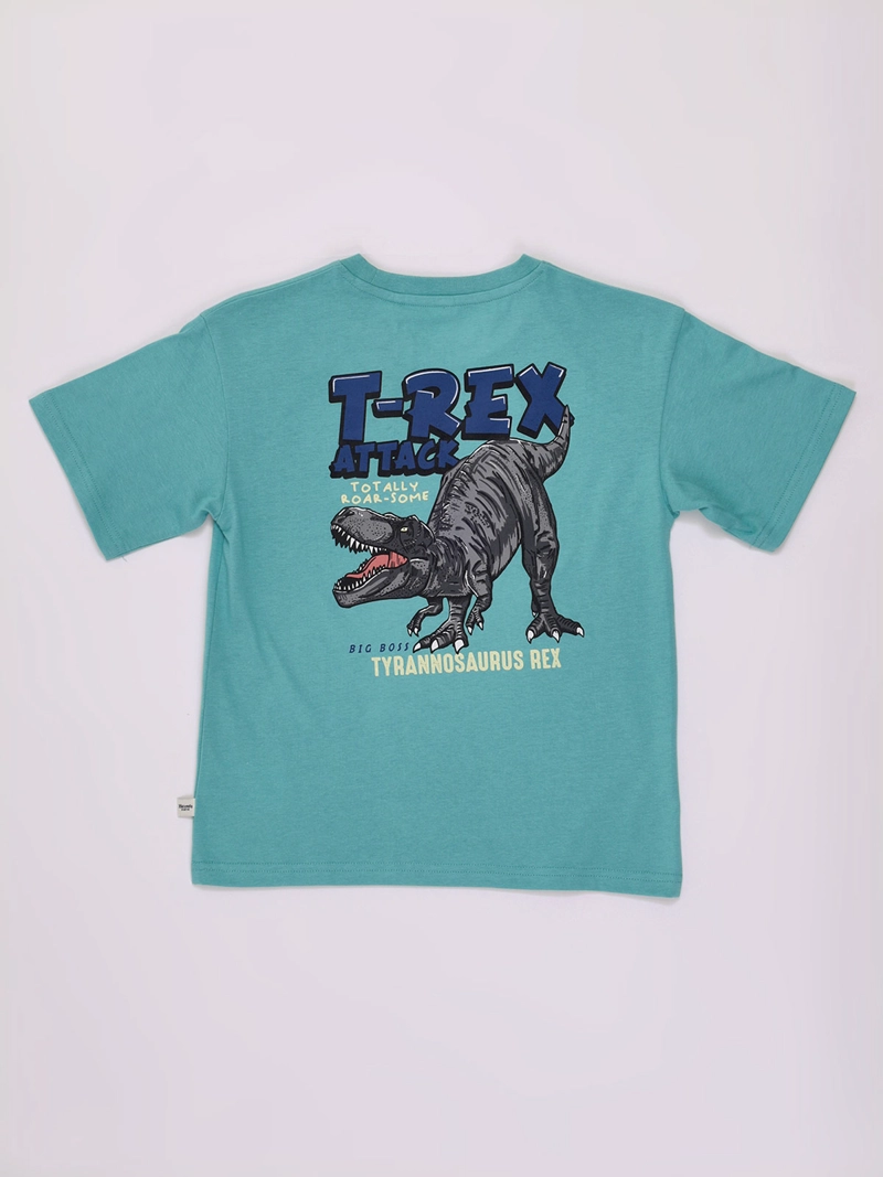 POLERA NIÑO HARVEST MANGA CORTA ALGODÓN PRINT ESPALDA - 2