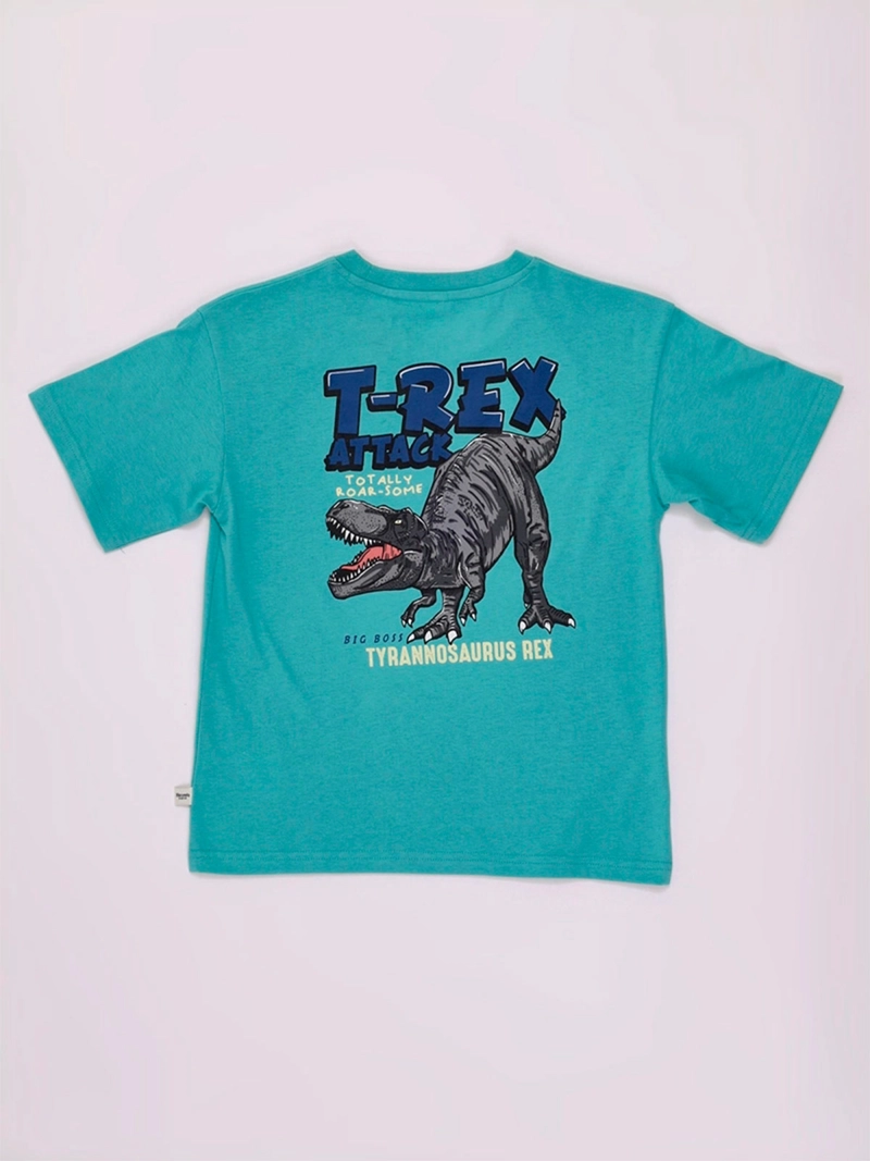 POLERA NIÑO HARVEST MANGA CORTA ALGODÓN PRINT ESPALDA - 4