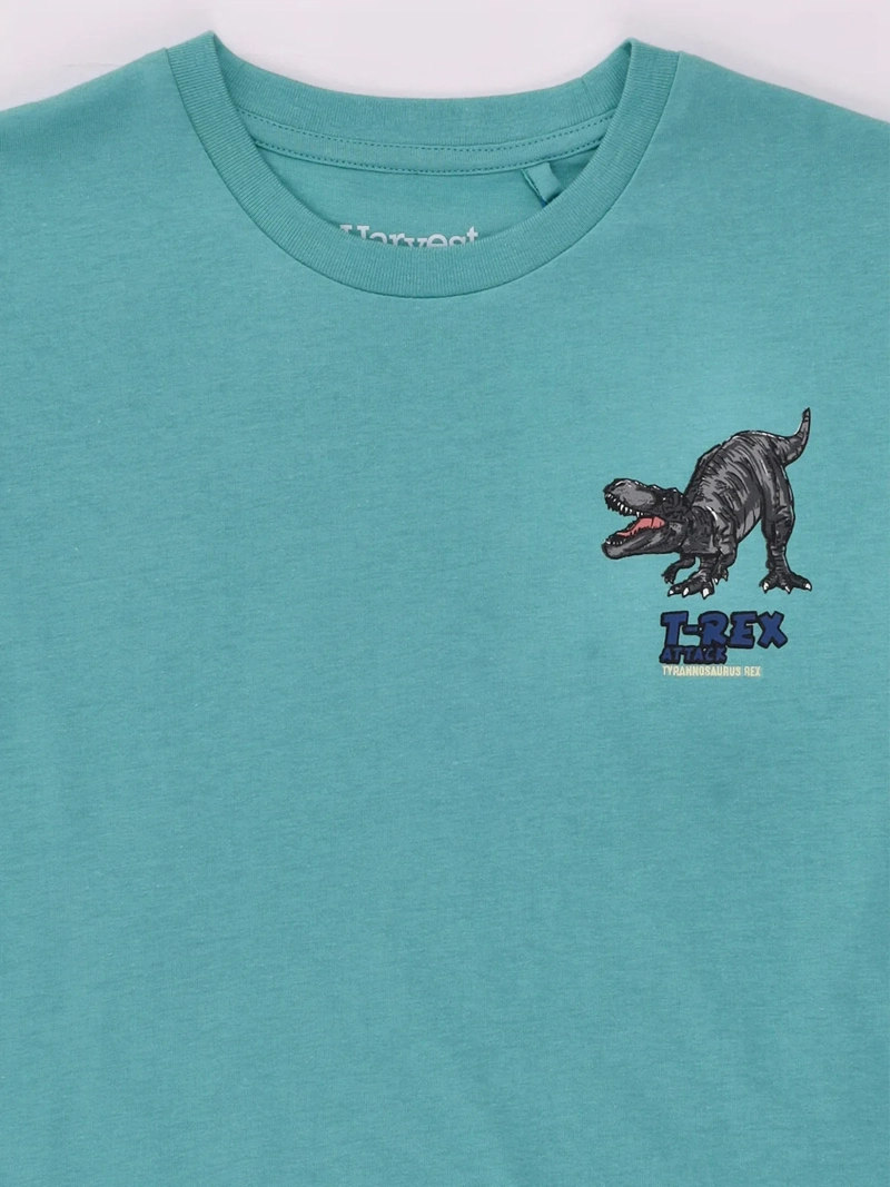 POLERA NIÑO HARVEST MANGA CORTA ALGODÓN PRINT ESPALDA - 3