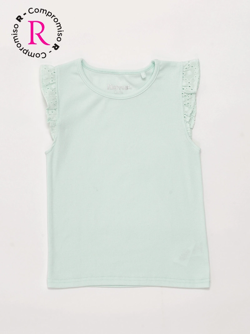 POLERA NIÑA HARVEST ALGODÓN SIN MANGAS RIB - 3