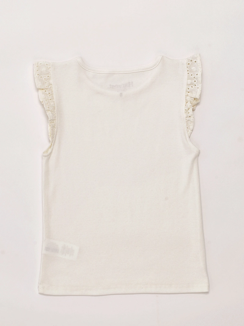 POLERA NIÑA HARVEST ALGODÓN SIN MANGAS RIB - 4