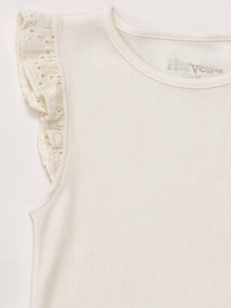 POLERA NIÑA HARVEST ALGODÓN SIN MANGAS RIB - 5