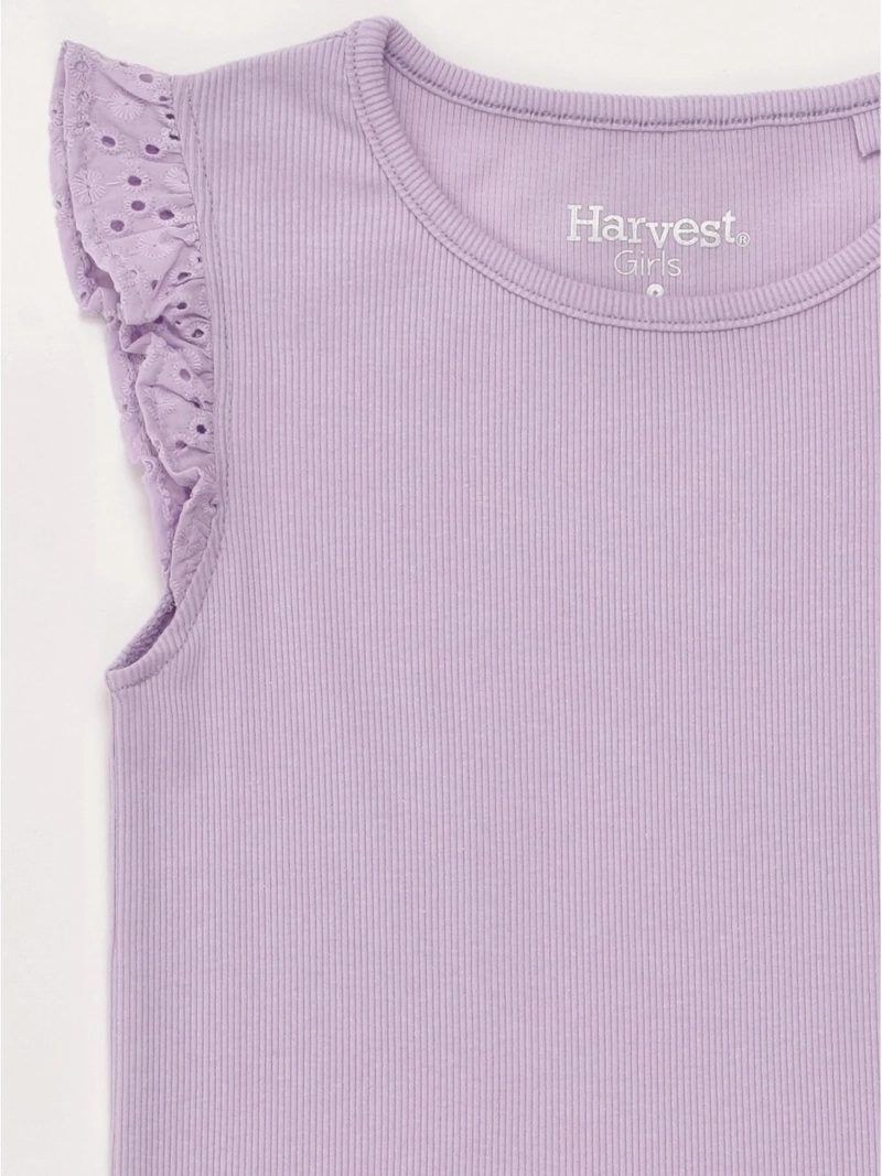 POLERA NIÑA HARVEST ALGODÓN SIN MANGAS RIB - 5