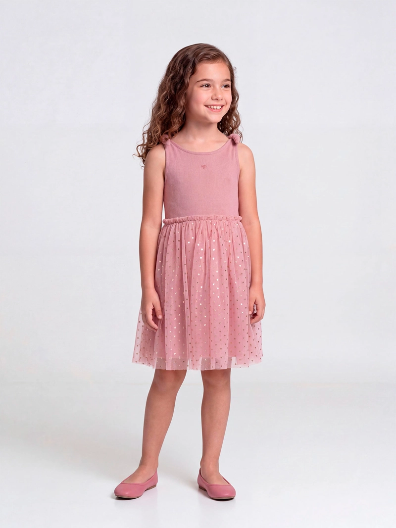 VESTIDO NIÑA HARVEST ALGODÓN CORTO