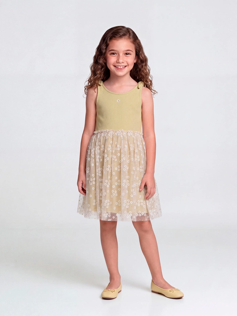 VESTIDO NIÑA HARVEST ALGODÓN CORTO