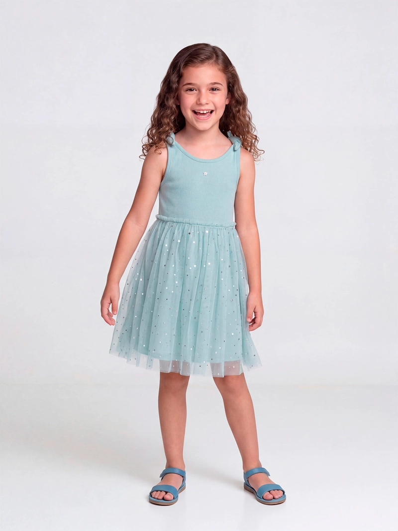 VESTIDO NIÑA HARVEST ALGODÓN CORTO