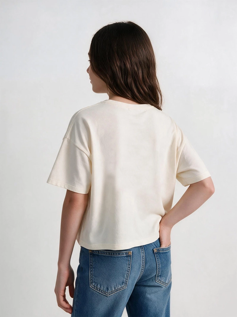 POLERA NIÑA INDEX TEEN ALGODÓN MANGA CORTA LENTEJUELAS - 2
