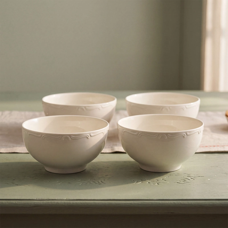 SET X4 PLATO/BOWL RIPLEY HOME CLASSIC COLLECTION BLANCO