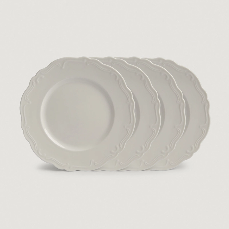 SET X4 PLATO ENSALADA/POSTRE RIPLEY HOME CLASSIC COLLECTION BLANCO - 2