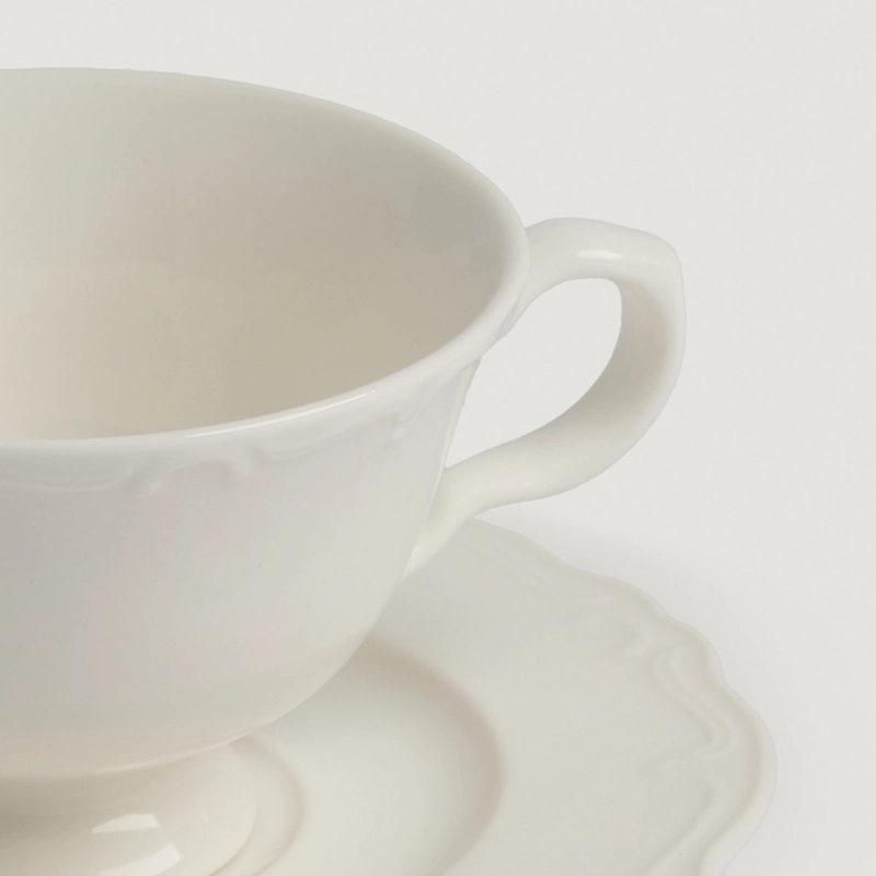 SET X4 TAZAS RIPLEY HOME CLASSIC COLLECTION CON PLATO BLANCO - 3
