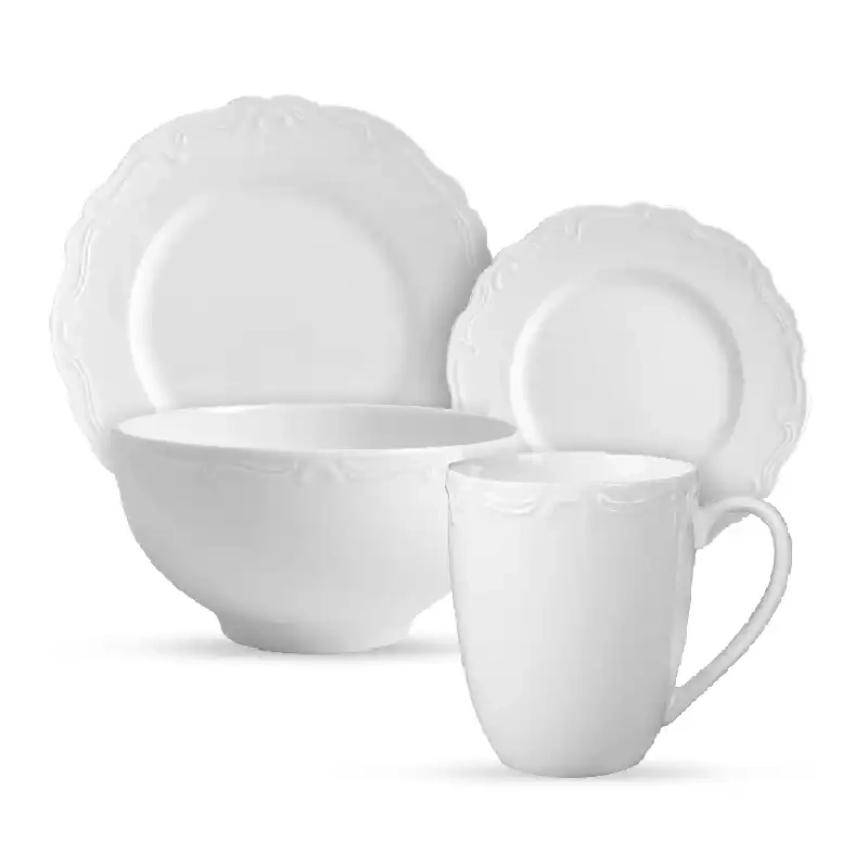 JUEGO DE VAJILLA RIPLEY HOME WHITE 24 PIEZAS - 1