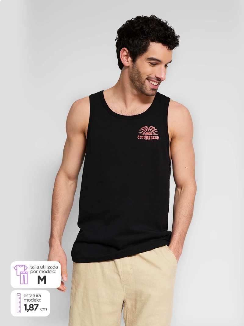 POLERA HOMBRE CLOUDBREAK ALGODÓN PRINT - 1