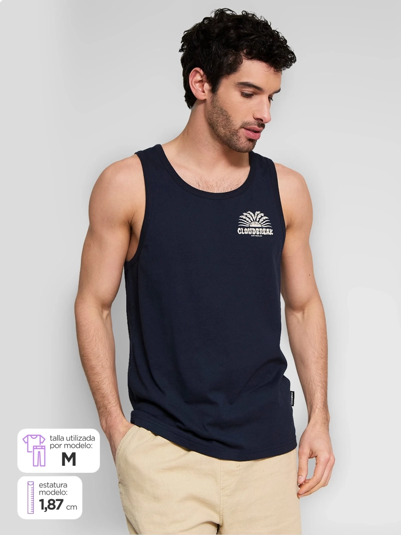 POLERA HOMBRE CLOUDBREAK ALGODÓN PRINT
