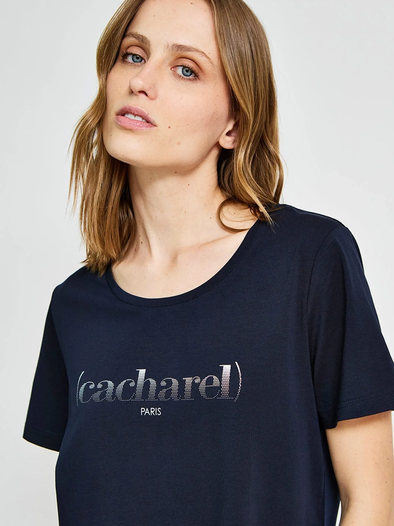 POLERA MUJER CACHAREL ALGODÓN MANGA CORTA - 3