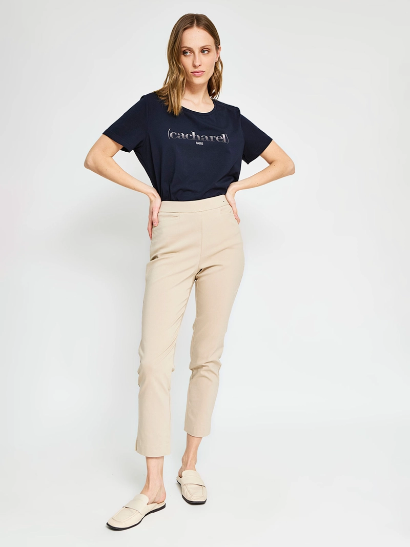 POLERA MUJER CACHAREL ALGODÓN MANGA CORTA - 4
