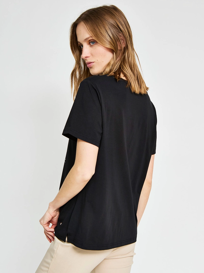 POLERA MUJER CACHAREL ALGODÓN MANGA CORTA - 2