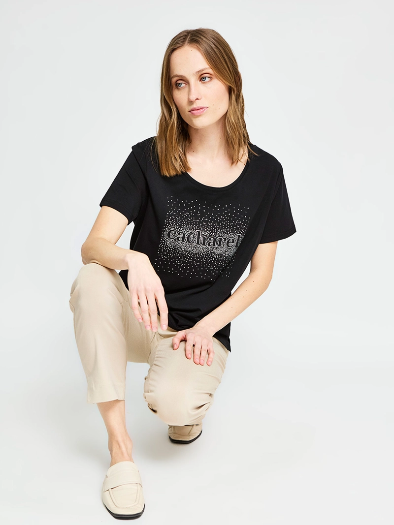 POLERA MUJER CACHAREL ALGODÓN MANGA CORTA - 4