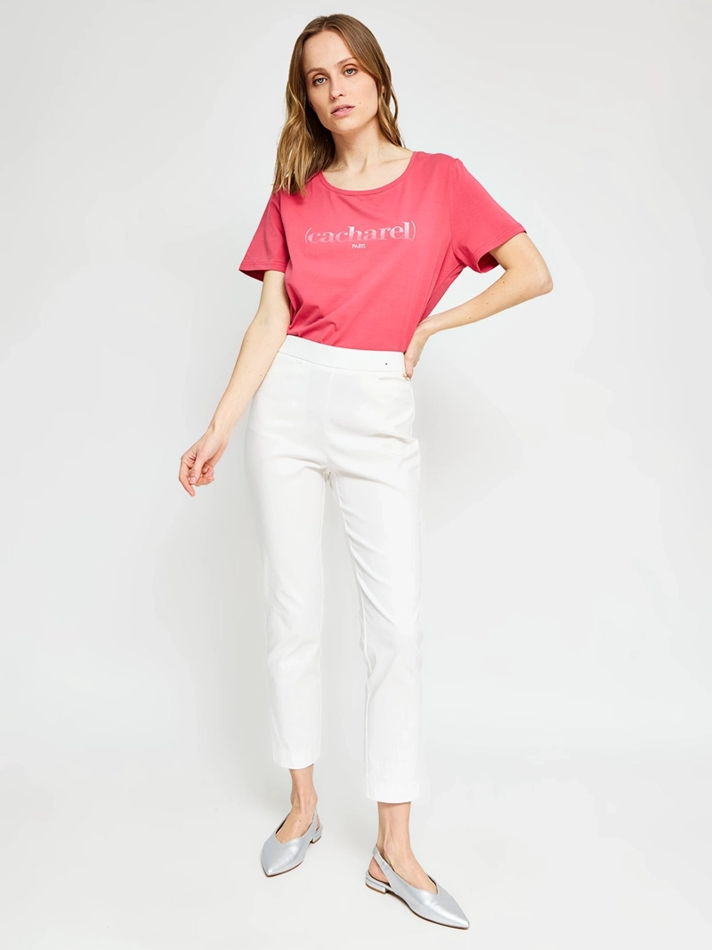 POLERA MUJER CACHAREL ALGODÓN MANGA CORTA - 4