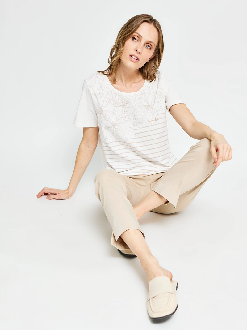 POLERA MUJER CACHAREL ALGODÓN MANGA CORTA - 4