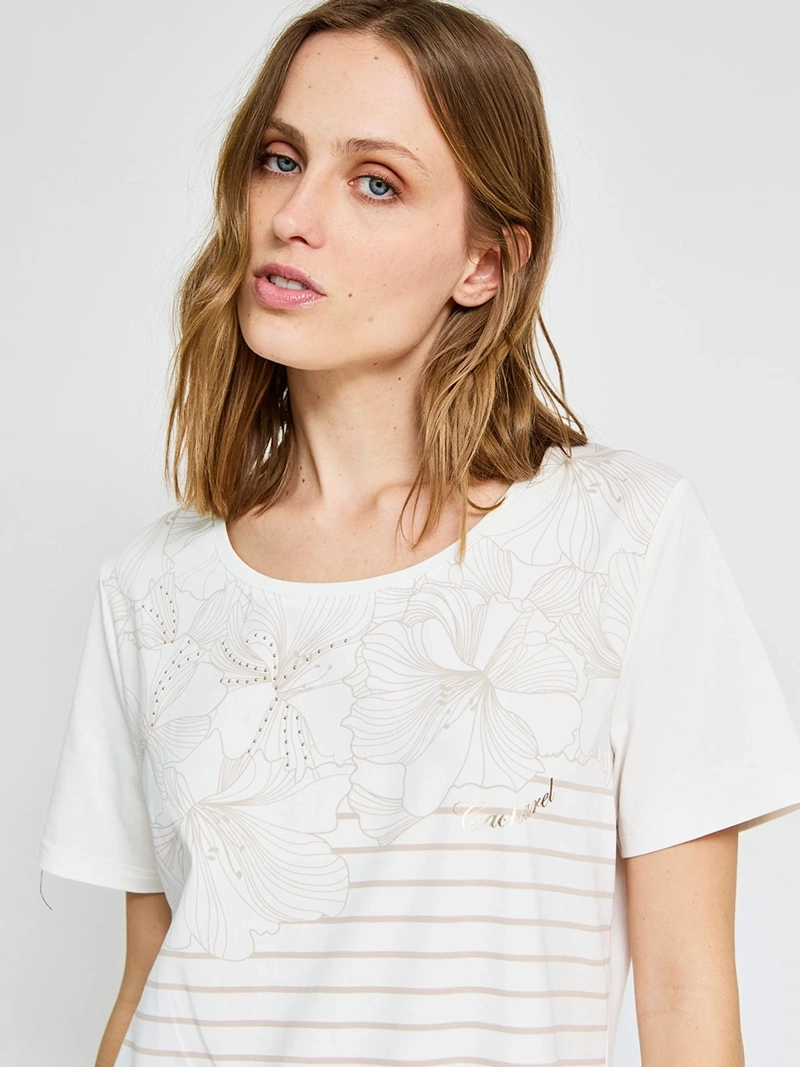 POLERA MUJER CACHAREL ALGODÓN MANGA CORTA - 3
