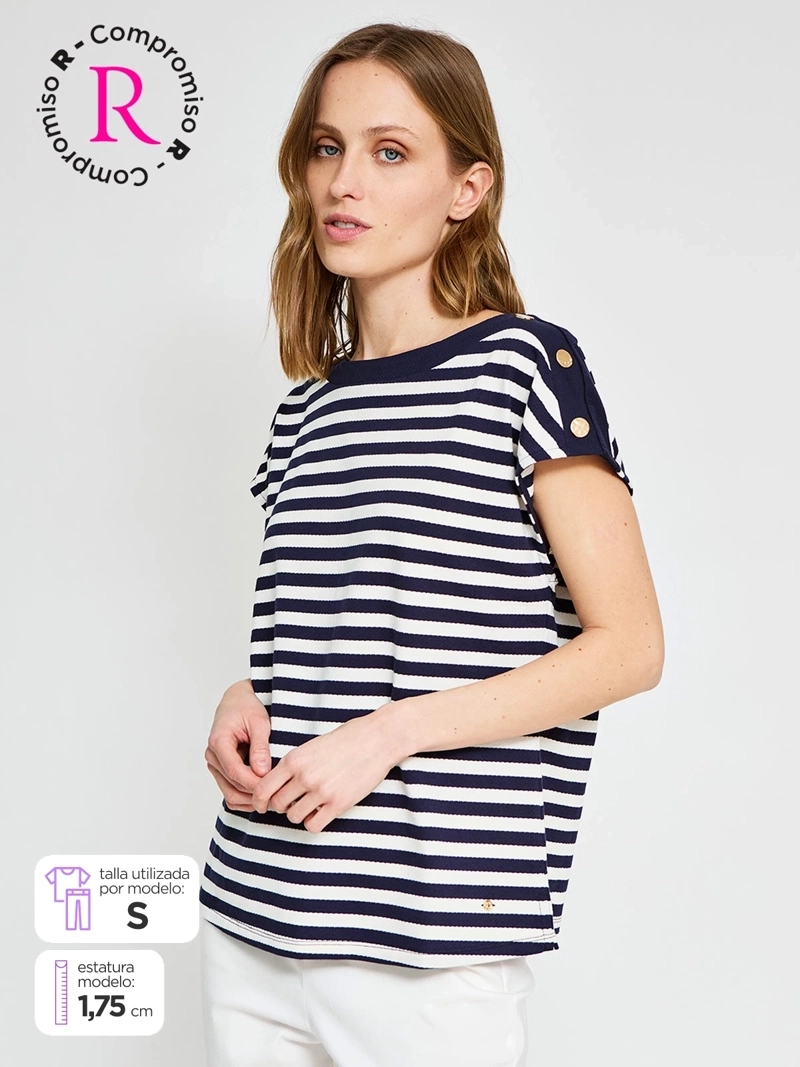 POLERA MUJER CACHAREL ALGODÓN MANGA CORTA - 1
