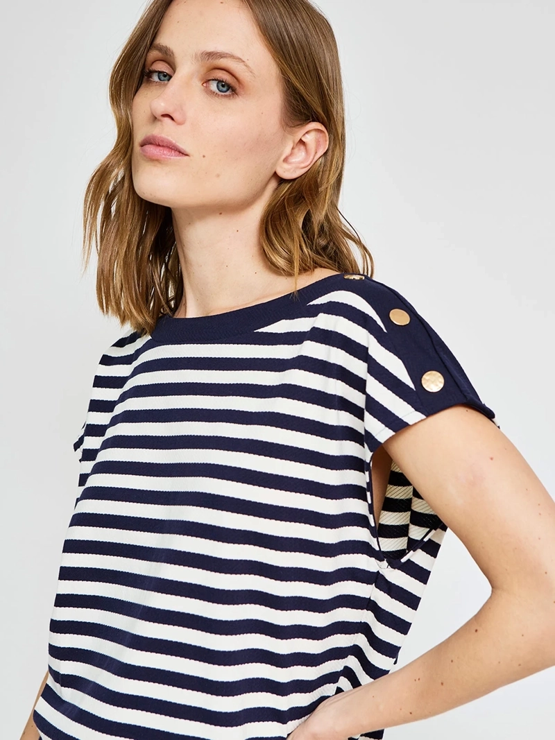 POLERA MUJER CACHAREL ALGODÓN MANGA CORTA - 3
