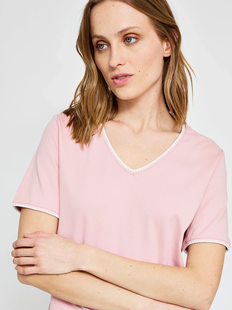 POLERA MUJER CACHAREL ALGODÓN MANGA CORTA - 3